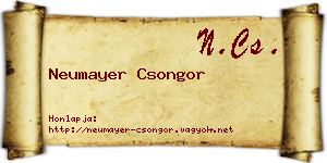 Neumayer Csongor névjegykártya